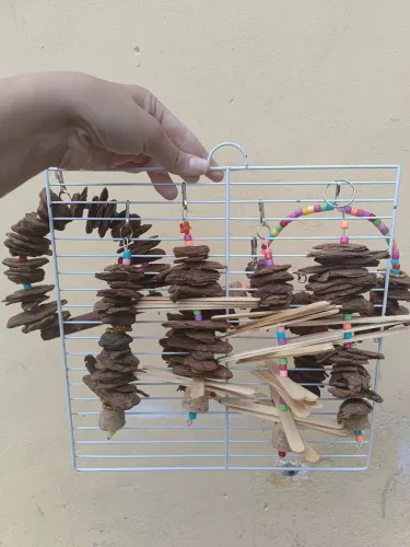 BRINQUEDOS NATURAIS PARA  AVES NO GERAL(CALOPSITA,PERIQUITO, RING NECK, ROSELA, RED RUMPED