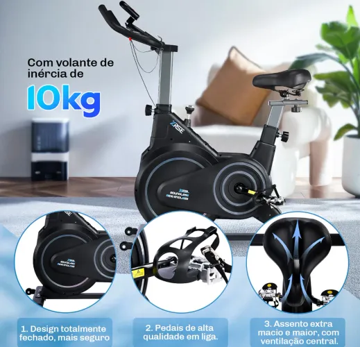Bicicleta Ergométrica com Suporte para Garrafa e Ajustes