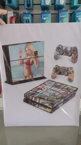 Kit Adesivo PS4 GTA V - Personalize seu Console