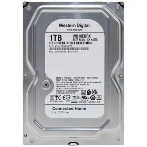 HD 1TB WD WD10EURX 7200rpm 6Gbps 3.5 Sata III - WZetta