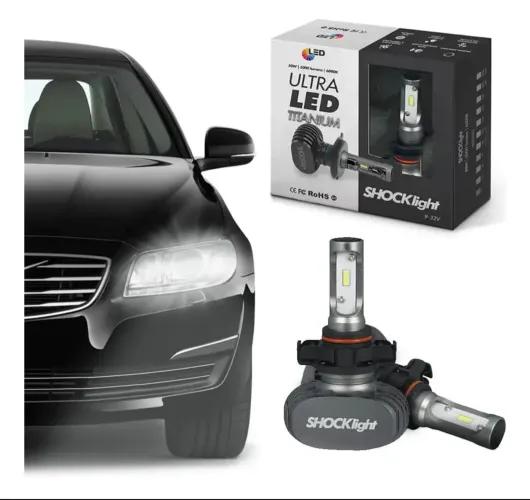 Kit Lâmpada Ultra Led Titanium H16 6000K 50W Shock Light