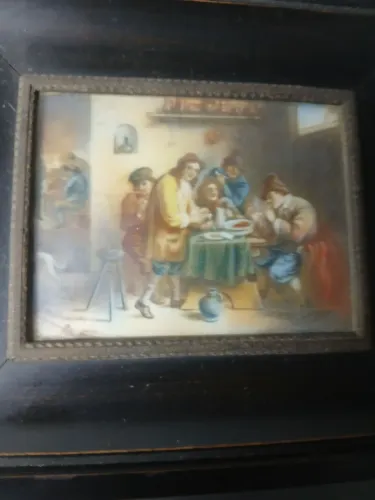 Pintura ao óleo antiga 