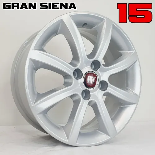Rodas Fiat Gransiena aro 15 prata palio 4x98 novas