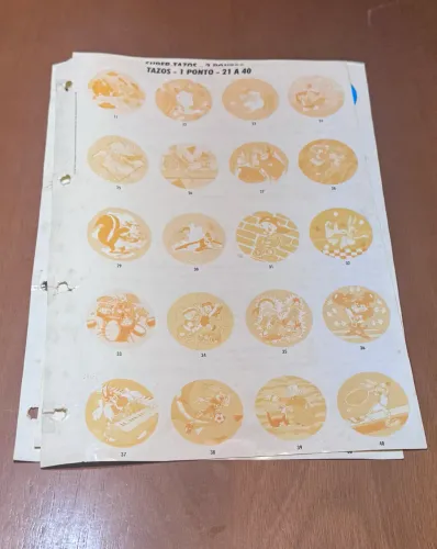 Páginas álbum tazo mania ( não inclui folhas plásticas)