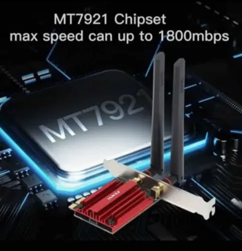 Placa De Rede Wifi 6 Bluetooth 5.2 Pci-e Ax1800 Fenvi Nfe<br>R$ 185,00.