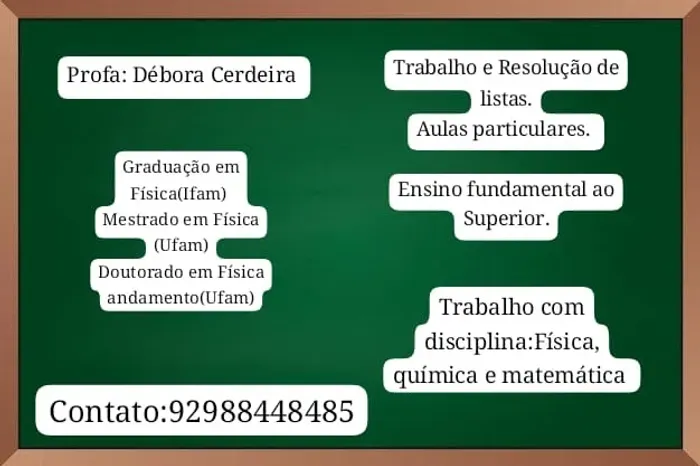 Professora particular de Física 