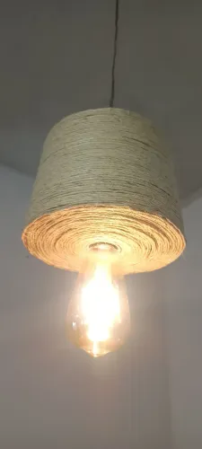 Todo ateliê com 30 % luminária feita com fibra de sisal 80,00 por 40,00 