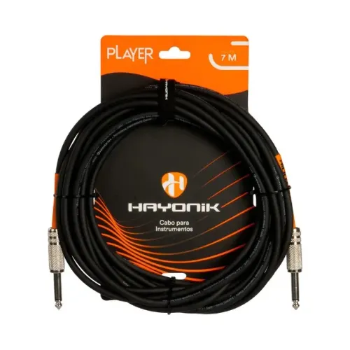 Cabo Para Instrumento Hayonik Player P10 x P10 7m Preto
