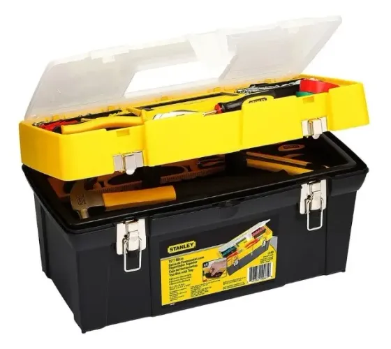 CAIXA DE FERRAMENTAS STANLEY 19POL C/ORGANIZADOR SUPORTA 100KG 
