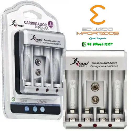 Carregador de Pilhas AA/AAA/9v KP-511