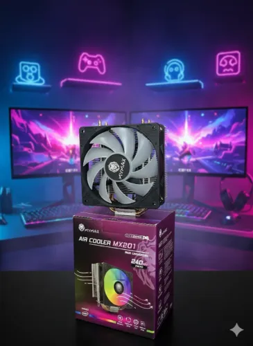 Air Cooler Mymax MX201 RGB Universal 120mm - Preto