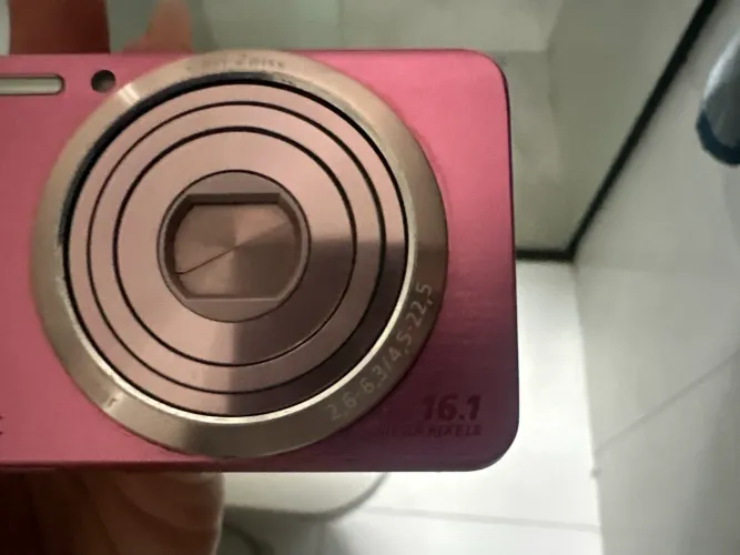 Câmera digital cyber shot 16 megapixels rosa