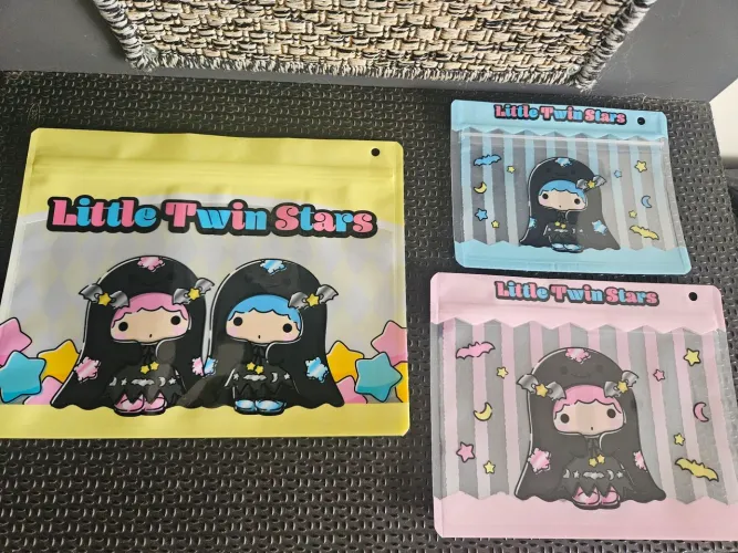 Kit com 3 saquinhos ziplock Little Twin Stars Halloween Japão 