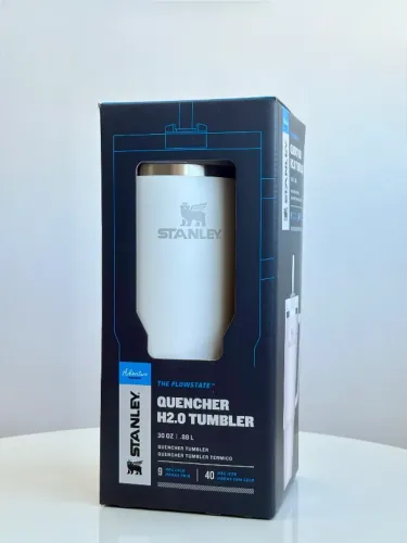 Copo Stanley Quencher H2.0 887ml ORIGINAL Lacrado Branco (30oz)