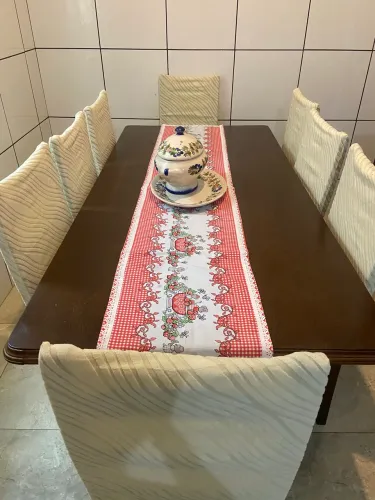 Conjunto de Sala de Jantar em Madeira Maciça de Sucupira