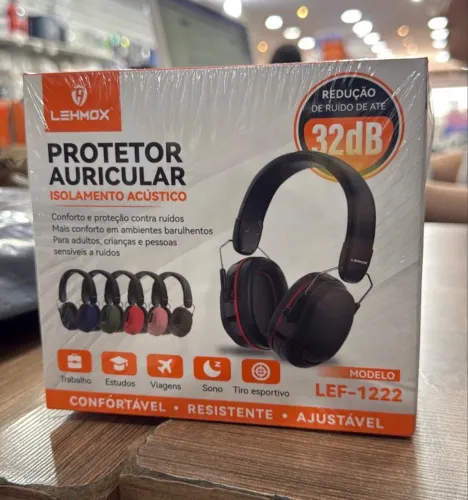 Fone Protetor Abafador De Ruido Preto Autista Tdah