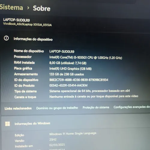 Vendo Asus x515ja