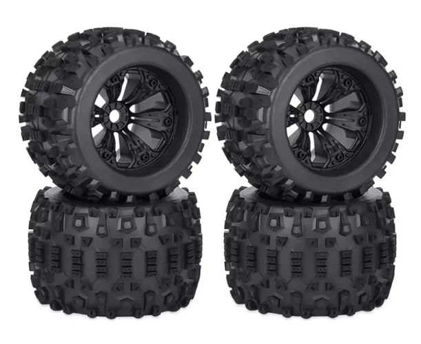 4 Rodas / Pneus Para Automodelo Monster Truck 1/8 - Traxxas, Arrma, Savage e Outros 