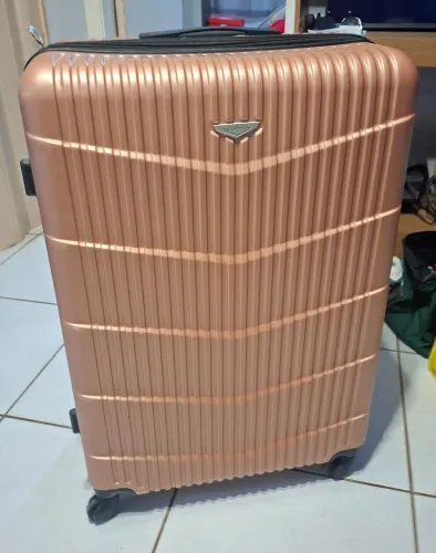 Mala de viagem grande cor Rose gold