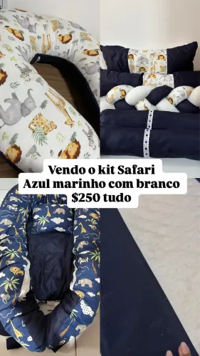 Kit berço completo tema Safari 