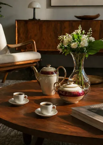 Açucareiro E Bule Porcelana Vintage Mesa Posta Café Ou Chá