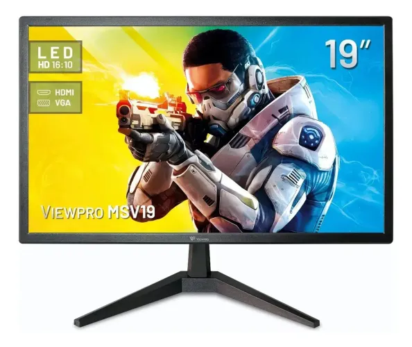 Monitor LED 19" ViewPro Resolução 1440x900 HDMI VGA VESA Preto