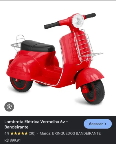 Moto elétrica infantil 