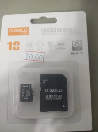 Cartão de Memória 64GB + Adaptador SD