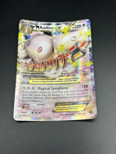 CARTA COLECIONAVEL POKEMON TCG M AUDINO EX NUM 85/124 HOLOGRAFICA ORIGINAL