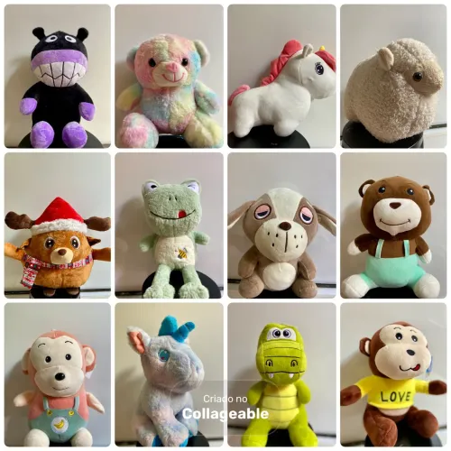 kit com 12 pelúcias