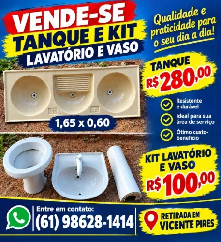 tanque e lavatório