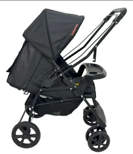 Carrinho de passeio Galzerano Milano Reversível III preto para bebês de 0 a 15kg