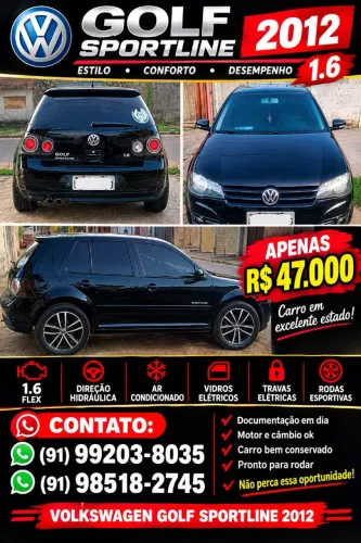Volkswagen Golf Sportline 1.6 MI Total Flex 8V 4P 2012