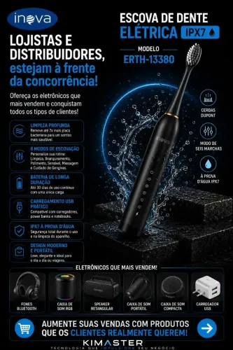 Escova de dentes elétrica ERTH-13380 IPX7