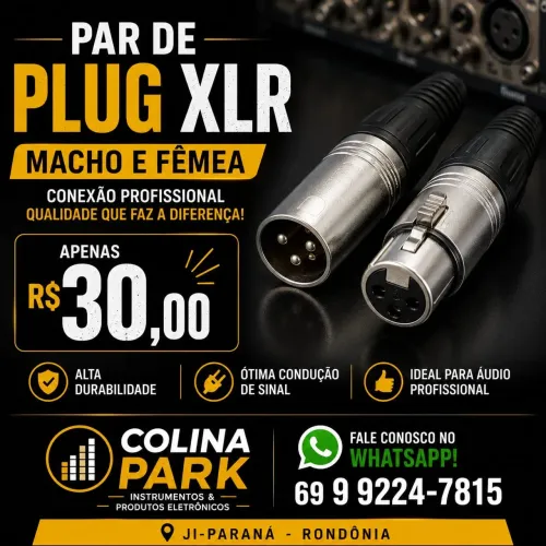 Par de Plugs XRL (microfone)