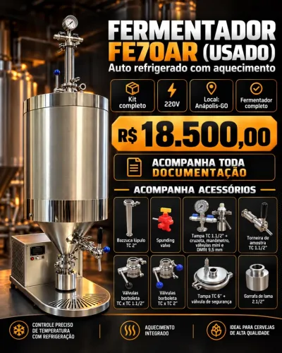Fermentador Auto-Redeigerado com Aquecimento EzBrew FE70AR Combo