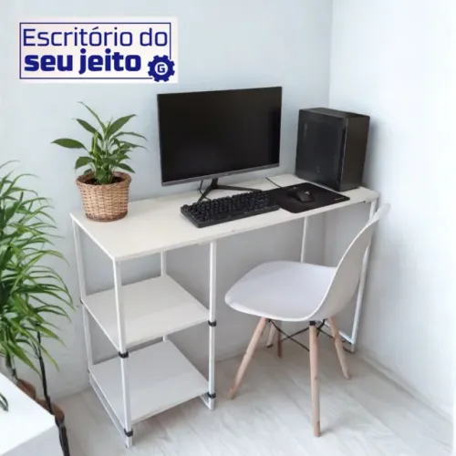 Escrivaninha Industrial 1,1m NOVA Mesa Multiuso para Notebook Escritório Computador Birô
