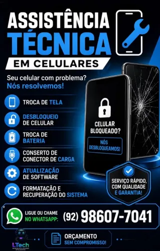 Serviços de troca de bateria, display e reparos de celulares