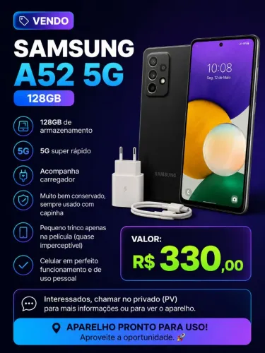 Vendo A52 5g 128 gigas perfeito estado