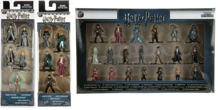 Jada Nano Metalfigs Harry Potter, 03 Kits, 2x de 5 e 1x de 20 personagens