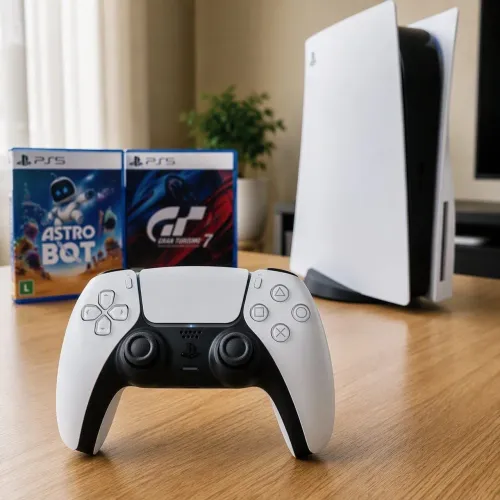 PlayStation 5 Slim 1TB com Leitor + Astro Bot + Gran Turismo 7
