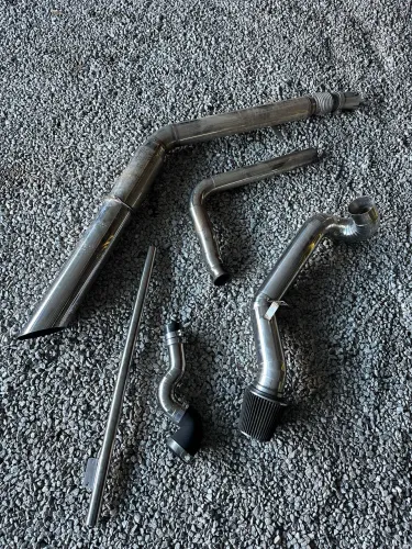 Kit escape inox intake filtro mangueira f250
