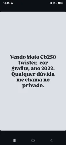 Moto cb250 twister 2022