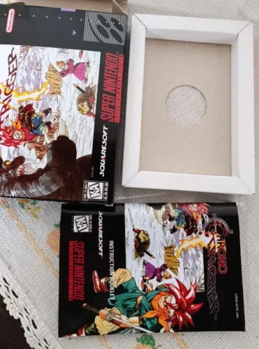 Caixa e manual crono triger snes repro muito boa qualidade