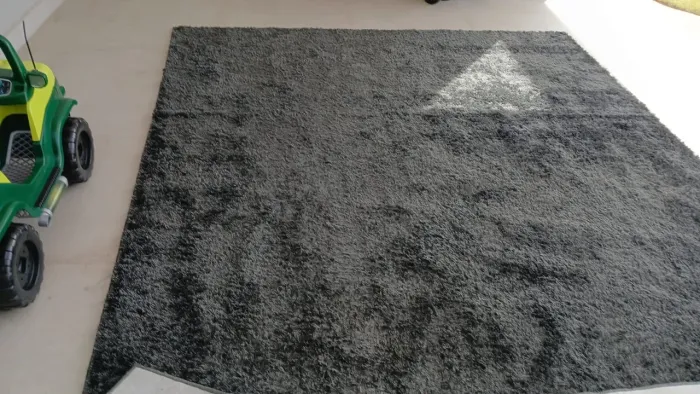 Tapete felpudo cinza escuro 3x2 