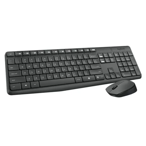 Teclado e Mouse Logitech USB Sem Fio 920-007903 MK235 <br>