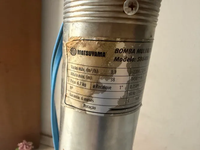 Bomba palito para POÇO ARTESIANO TUBULAR 