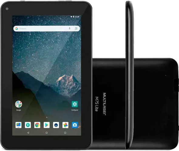 Tablet Multilaser M7S Lite funcionando perfeitamente 
