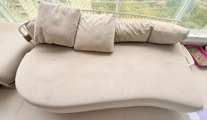 Conjunto Sofá, Puf e Mesa para área externa