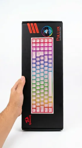 Teclado Gamer Mecânico 75% RGB Switch Azul Redragon Pollux - FRETE GRÁTIS